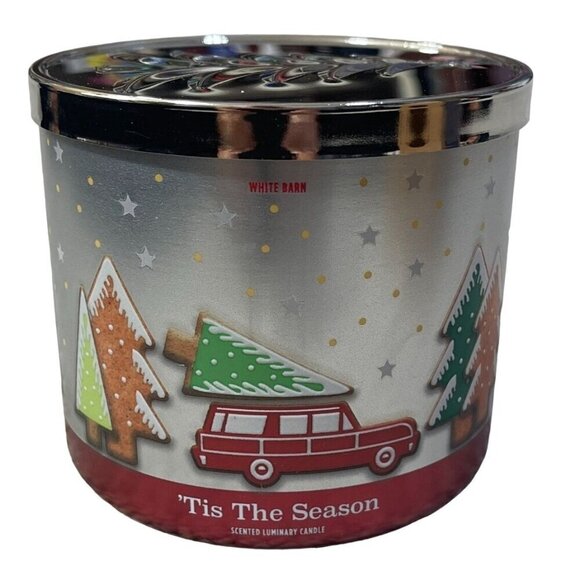 TIS THE SEASON Bath & Body Works 3 Wick Candle 14.5oz 2022 Christmas Holiday - Picture 1 of 7